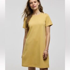 Reitmans Yellow Mini Dress with Button Detail